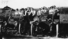 Affordable automobiles, like the Ford Model T and Buick shown here, made motoring a popular pastime. This outing near Standard, Alberta, occurred in 1910.