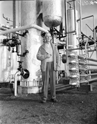 Karl Clark at Bitumount in about 1951. Source: Provincial Archives of Alberta, PA410.3