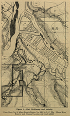 The Abasand Oils Ltd. plant was located on the Horse River, a short distance south of Fort McMurray, from a 1941 article by Max Ball. Source: Provincial Archives of Alberta, PR1985.0333.DevelopmentofAthabaska.O.S.DeskCopy.003