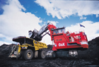 A truck and shovel used at Syncrude’s operation in the 1980s as conveyor belts became obsolete<br/>Source: Courtesy of Syncrude Canada Ltd.